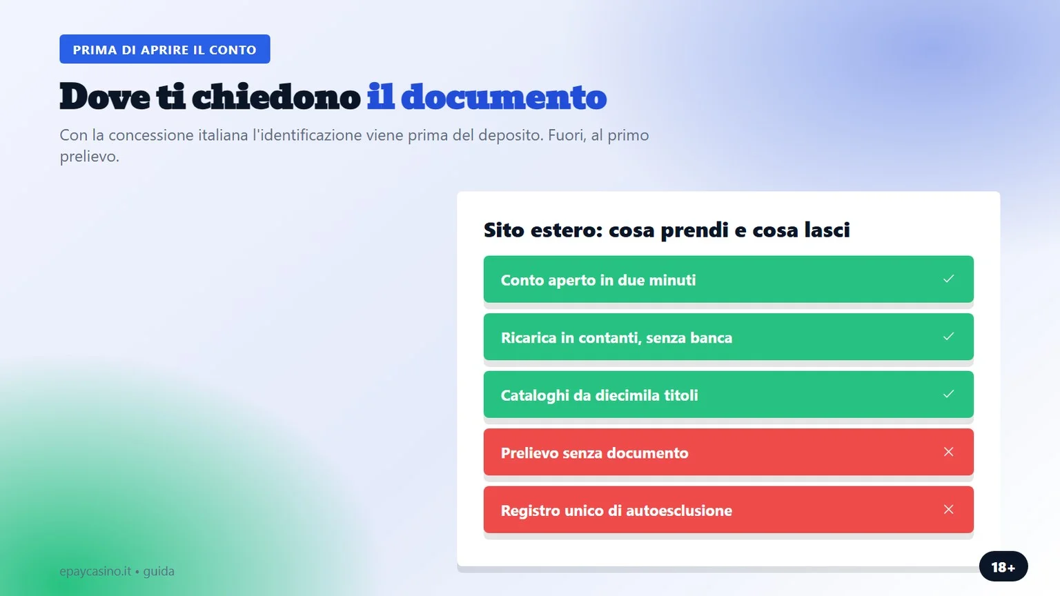 Casino aams epay: cosa cambia sui siti esteri