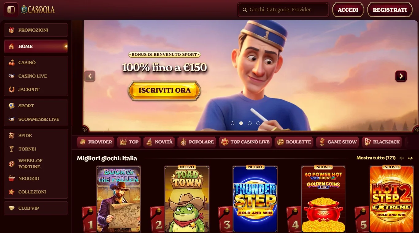 epay casino: la homepage del casinò Casoola